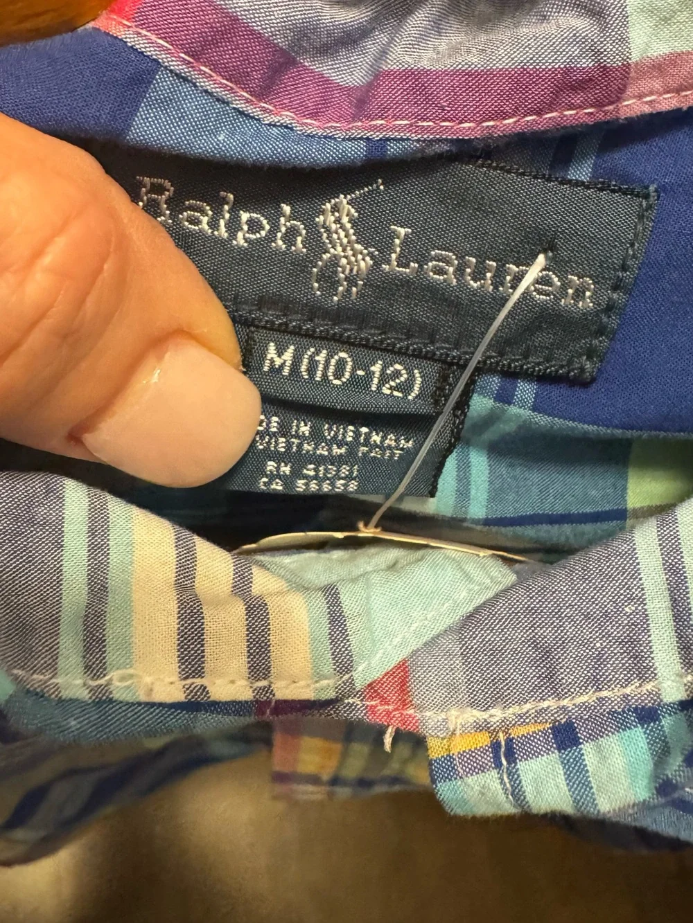 Ralph Lauren Short-Sleeve Plaid Button-Down Shirt - Blue & Yellow